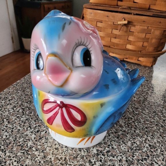 Lefton bluebird cookie jar 50`s vintage - Picture 4 of 11